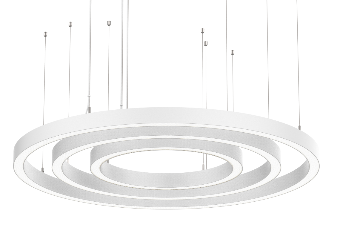 LS4060 80W Showroom light Modern LED Hanging Suspension Lamp Round Black White